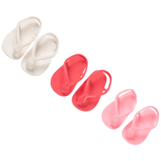 3 Pairs of Cute Doll Shoes Toy Baby Girl Doll Sandals Plaything Doll Costume