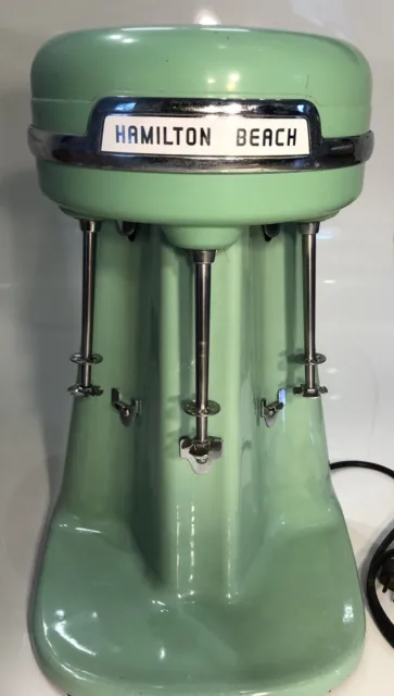 Vintage 1940's Hamilton Beach Milkshake Mixer w/ Cups – Green