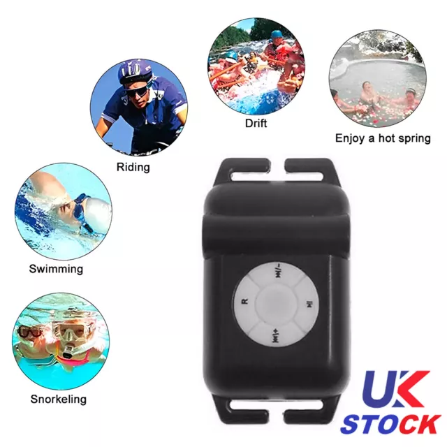 UK 8/4GB Waterproof MP3 Music Player FM Radio Underwater Swimming With Headphone