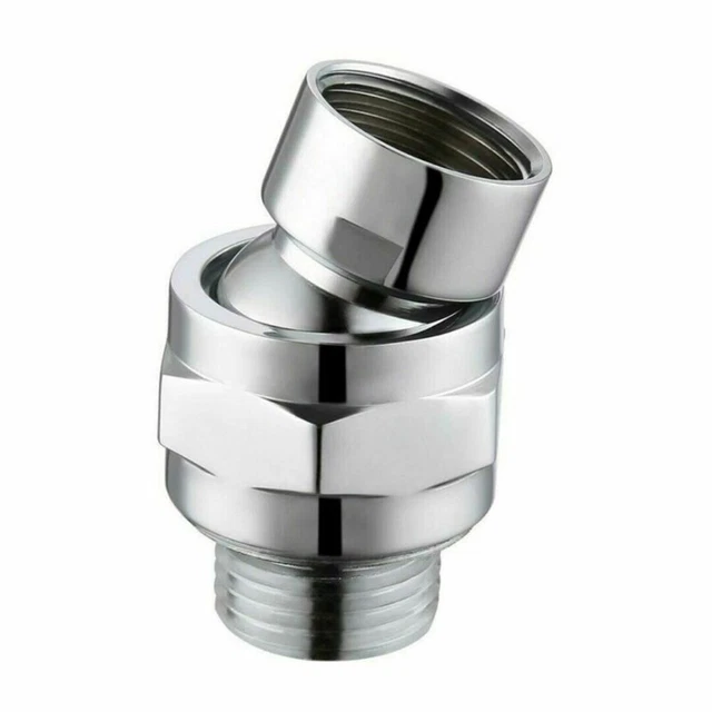 Adaptador giratorio ajustable para brazo de ducha cabezal de bola cepillado cromado adecuado