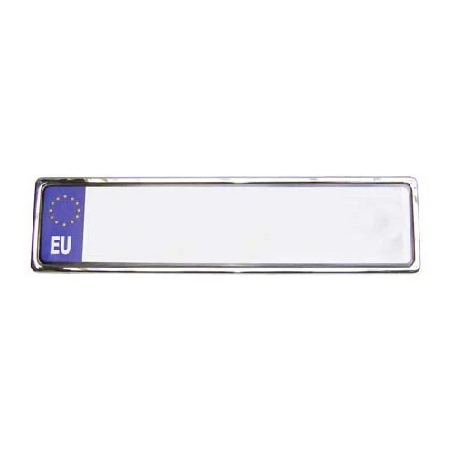 Funmo Lot De 2 Supports Plaque Immatriculation Voiture Velcro 50x10cm - Adhésif Sans Cadre