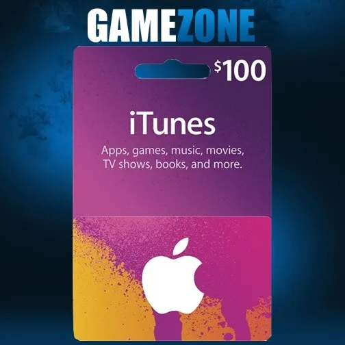 iTunes Gift Card $100 USD USA Apple iTunes Code Dollars United States
