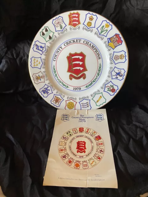 County Cricket Champions Essex 1979 Collectors Plate Coalport