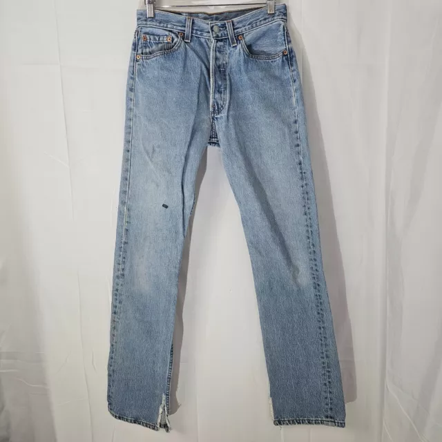 Vintage Levis 501 Jeans USA Womens Tag 28x32 Act 28x31 Distressed Mom High 1998