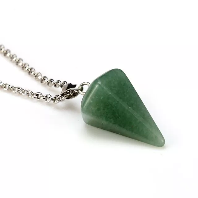 Gemstone Natural Crystal Quartz Healing Point Chakra Stone Pendant Necklace