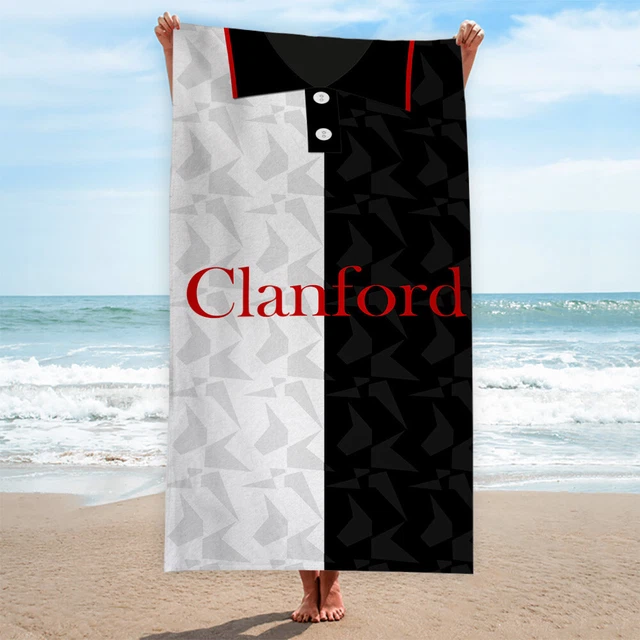 Serviette de plage éponge velours Jacquard Baltimore 140x180 400g/m²