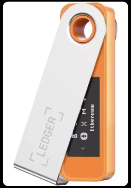 Ledger Nano S Plus Crypto Hardware Multicurrency Wallet, Orange BTC, Brand New