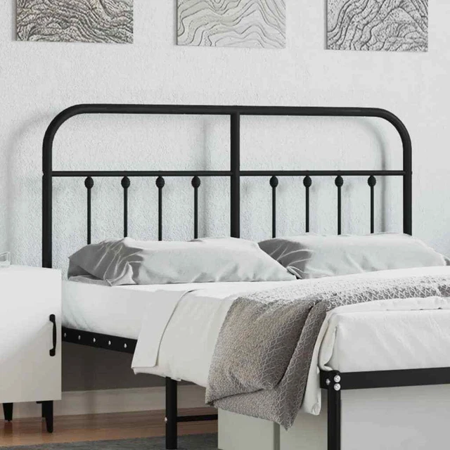 Testiera in Metallo Nero 140 cm