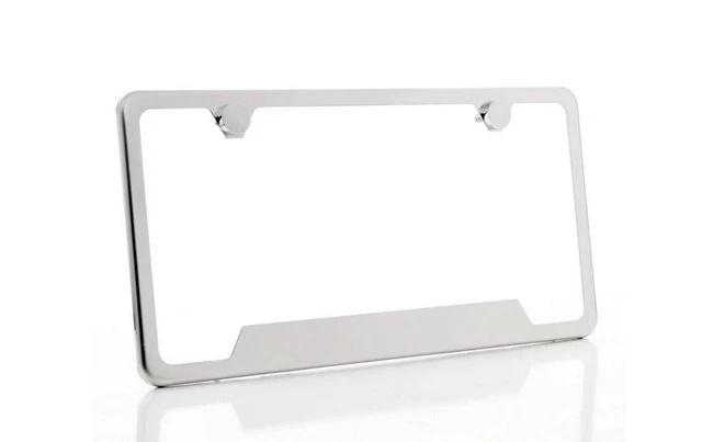 Car License Plate Frame Cover Hood Rear Front Boot Silver Chrome For Bmw