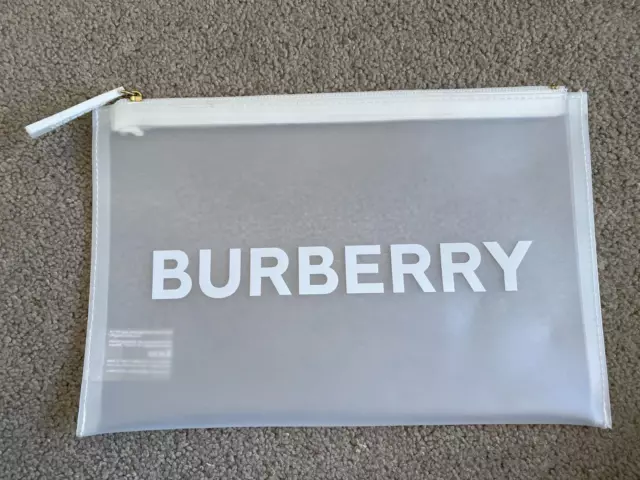 New Authentic Burberry Beauty Cosmetic Makeup Bag Storage Bag Travel Pouch Case