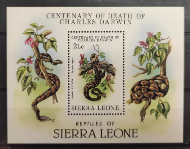 Timbre Stamp  Bloc Sierra Leone Y&T#12 Serpent Snake Neuf**/Mnh-Mint 1982 ~E63