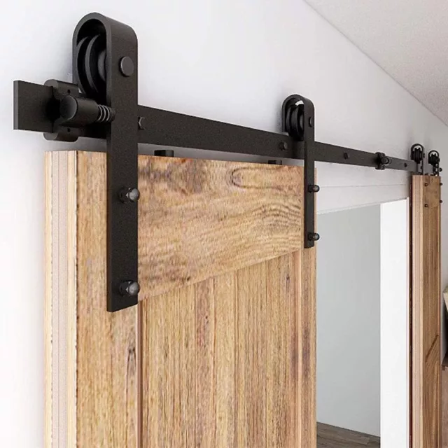 4-20FT Sliding Barn Door Hardware Track Roller Kit for Single/Double Wooden Door