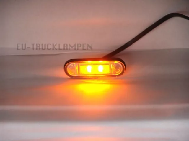 LED UMRISSLEUCHTE - MIT SOCKEL - EINBAUVARIANTE GELB / ORANGE - 78x22mm 12/24