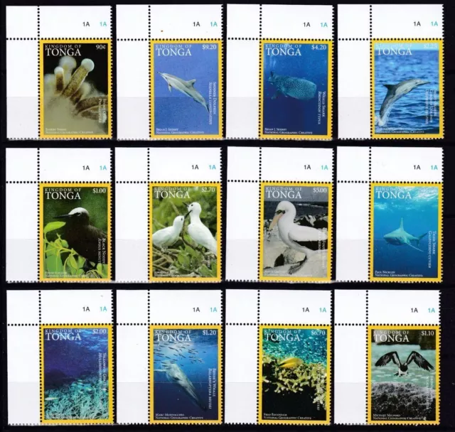 Tonga 2086/2097 postfr./mnh animales marinos aves 2016 -90011