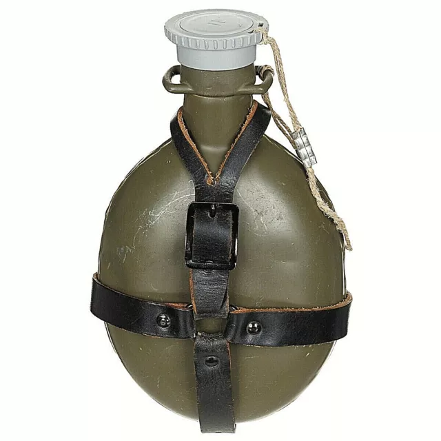 Feldflasche ca.0,7L original Militär Ledergeschirr M 60 Aluminium BW CZ/SK Armee