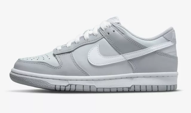 Nike Dunk Low GS Two-Toned Pure Platinum Grey White Youth Size 7Y (DH9765-001)