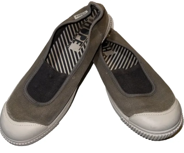 Keen Maderas 5481 Gray Canvas Slip On Cap Bumper Toe Shoes Womens Sz 9 Ballet