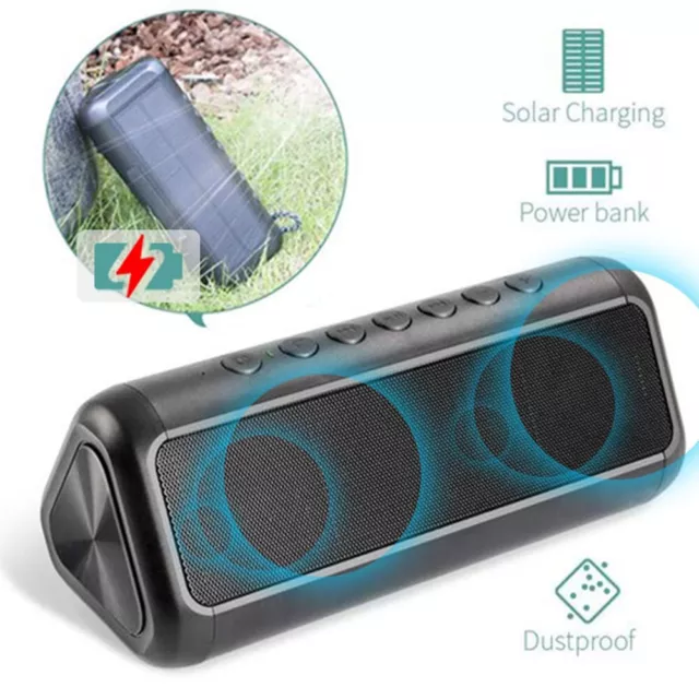 Three Proof Solar Speaker With High-power 12W Dual Speaker Subwoof AGS