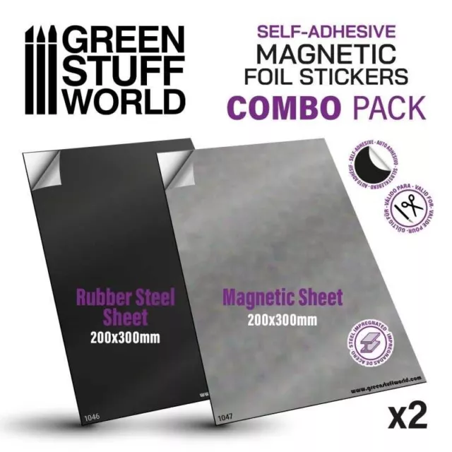 Magnetic Magnet and Rubber Steel Sheet - Self Adhesive COMBOx2 A4 - Warhammer