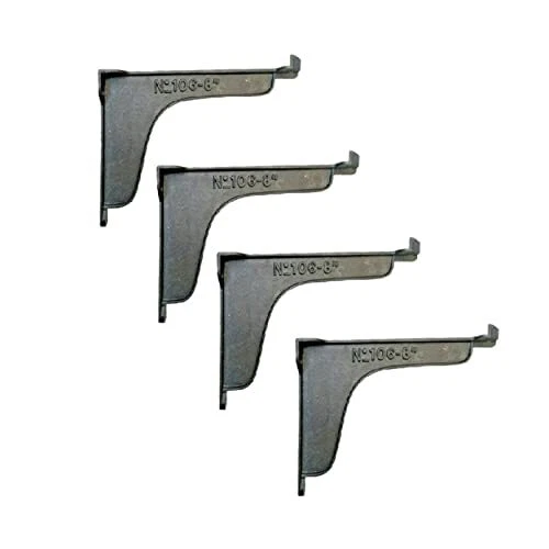 Borris Series Cast Iron Railway Shelf Bracket, Wall Mount, Small Heavy Duty S...