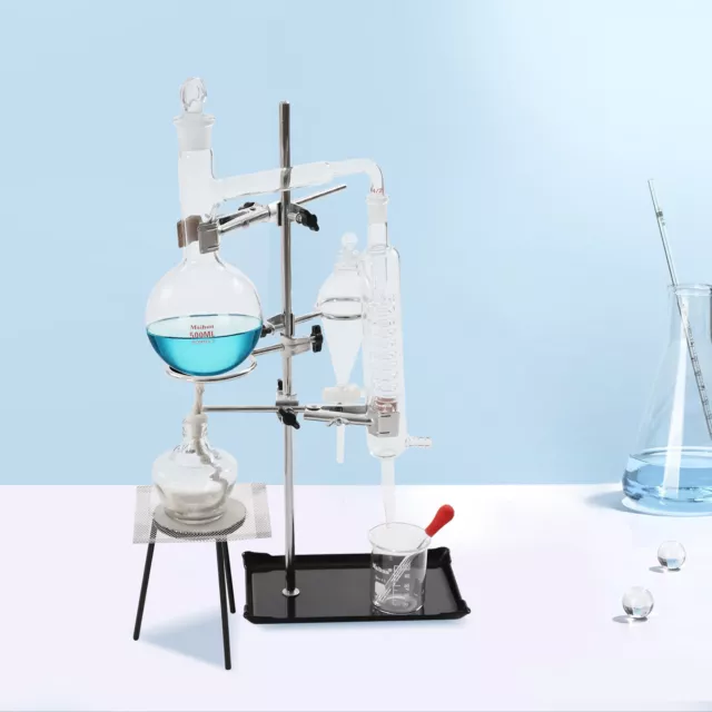 Lab Glassware Equipment Distillation Apparatus For Chemistry Experiment 500ml