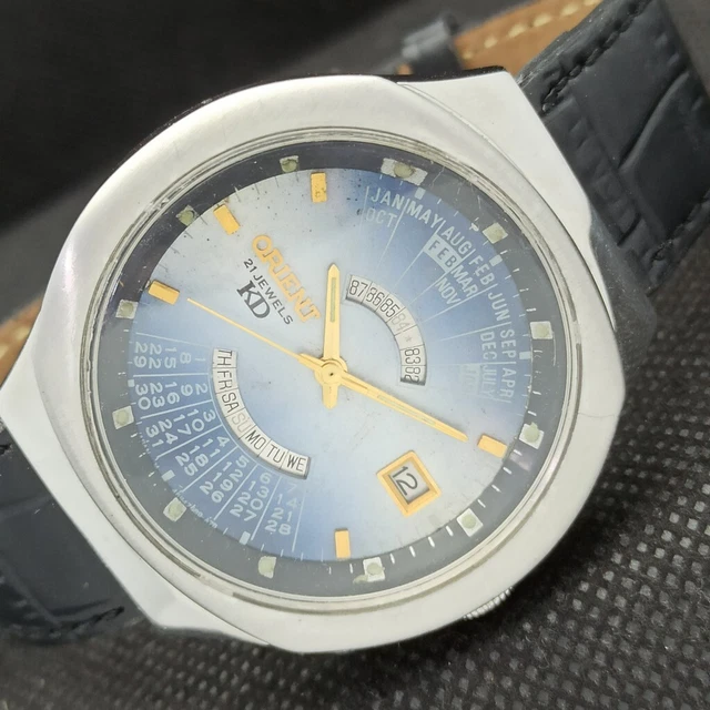 VINTAGE ORIENT 100 YEARS CALENDAR AUTO JAPAN MENS WATCH 510 a267724 1