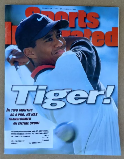 October 28, 1996 PGA GOLF TIGER WOODS 1st COVER! Sports Illustrated