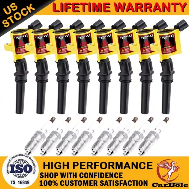 Ignition Coils DG508 For Ford F150 Expedition Mustang with Platinum Spark Plugs