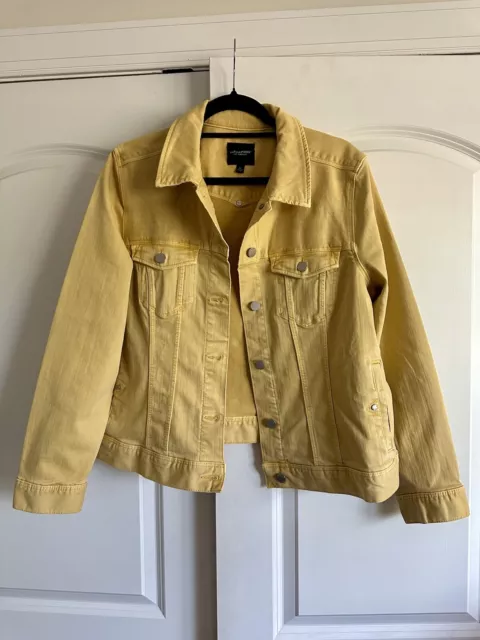 LIVERPOOL LOS ANGELES Jean Jacket Yellow/Gold Size Large NWOT $28.99 ...