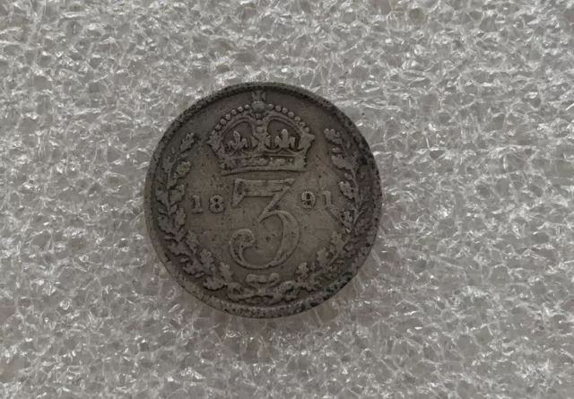 Great Britain 3 Pence 1891 Victoria