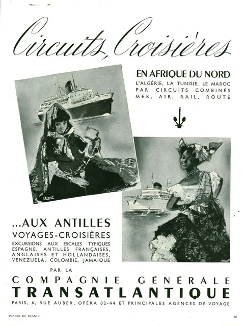 Acheter Affiche publicitaire Croisières Paquet (8625