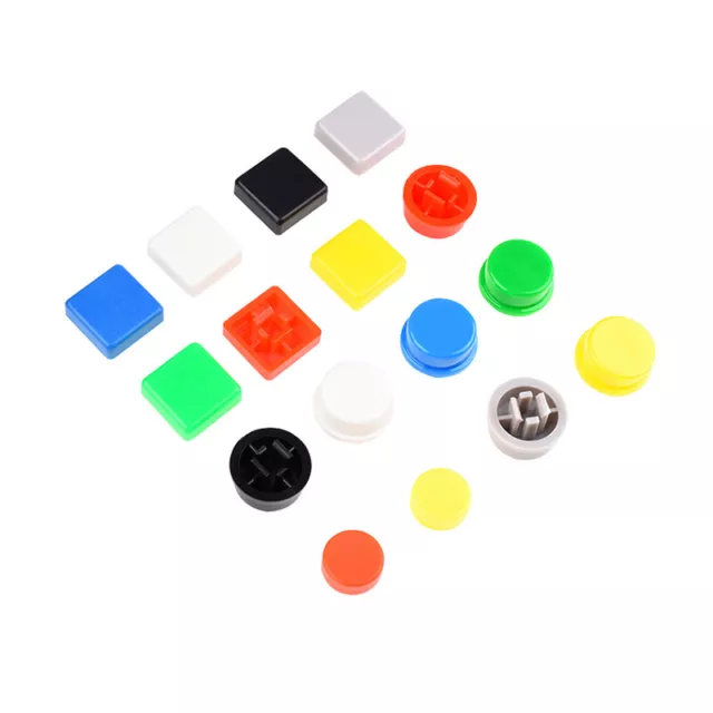 A14 Push Button Switch Micro Tactile Caps Momentary Round Square 10x10mm 12x12mm