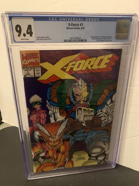 X-Force 1 CGC 9.4 🔑3rd WARPATH🔥1991 🔥DEADPOOL🔥Positive & Negative UPC Codes