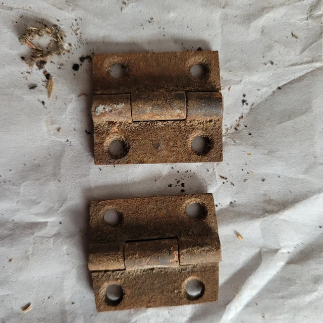 Antique Pair of  1 1/4" Cast Iron Hinges 1830-80