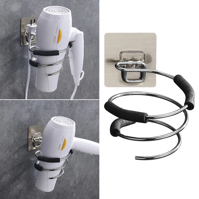 Blow Dryer Stand Hairdryer Holder Wall Mount Bathroom Bracket