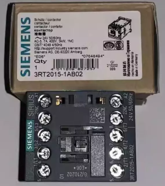 1pcs SIEMENS Contactor 3RT2015-1AB02