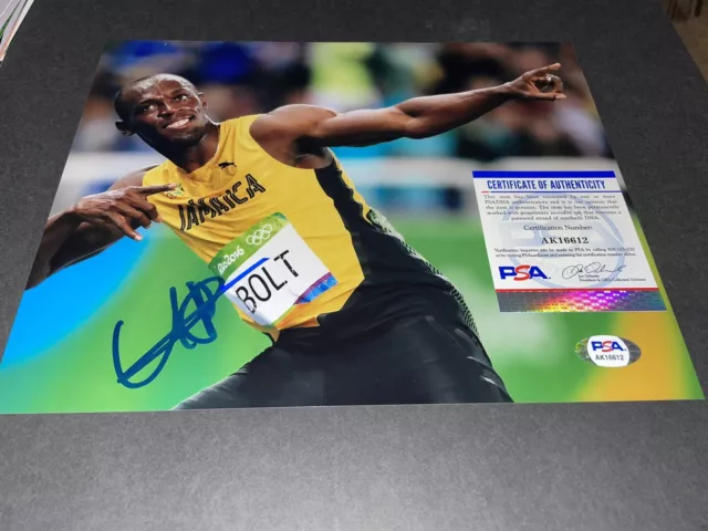 Usain Bolt Signed 2016 RIO Olympics 8x10 Photo 9 Gold Medals Jamaica PSA/DNA #20