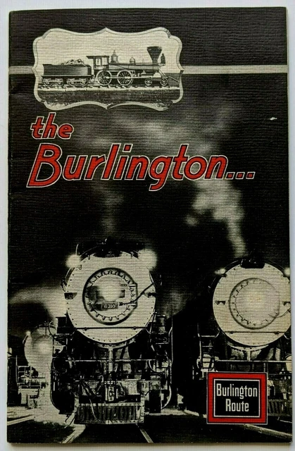 1933 Chicago Burlington Quincy Railroad Route Souvenir Booklet History Trains