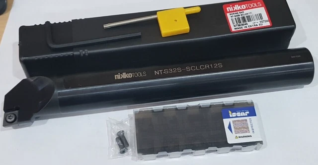 1pc NT-S32S-SCLCR12S Boring Bar NIKKOTOOLS + 10pcs CCMT 120404-SM IC8150 ISCAR
