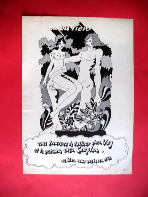 Publicite De Presse Tailleur Chez Vog Costume Chez Campton Ou Restez Nus Ad 1968