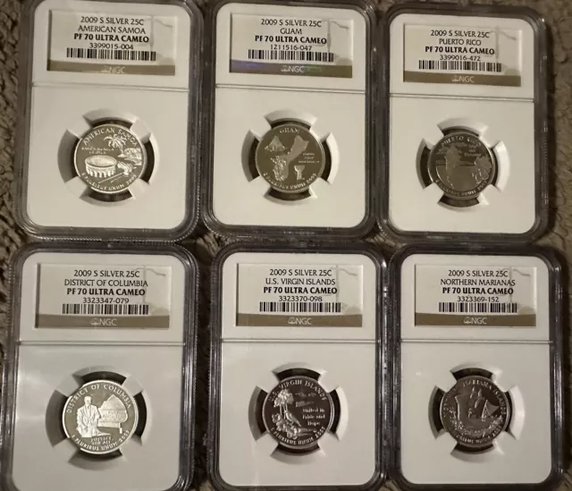 2009-S Silver Proof Statehood Quarter Set NGC PF70 Ultra Cameo