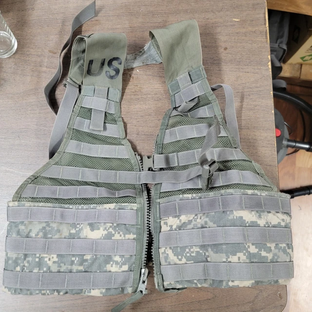 US MILITARY ACU FLC Fighting Load Carrier LBV Tactical Vest Digital