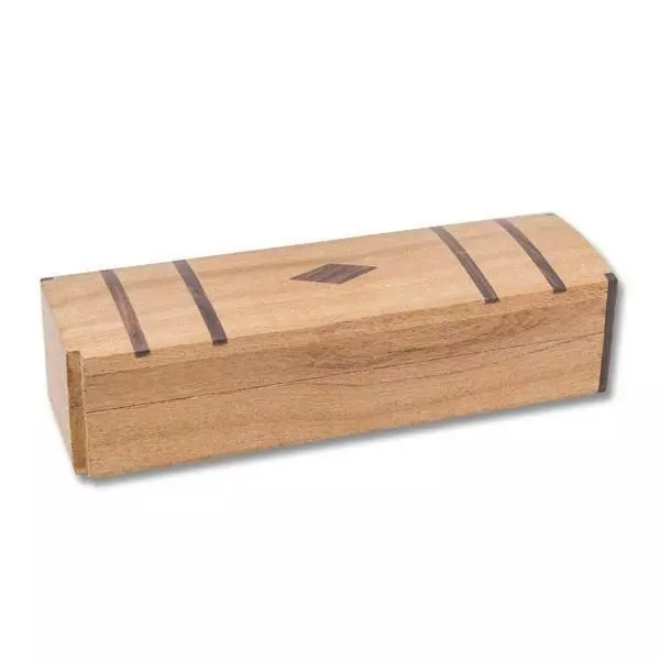 Caja lapicero de madera tapizado