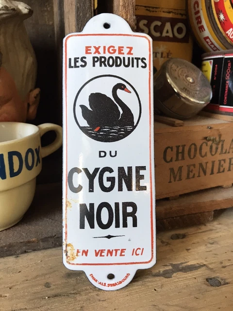 KLÉBER Pneu V10 : Plaque émaillée double face à suspendre. Émaillerie