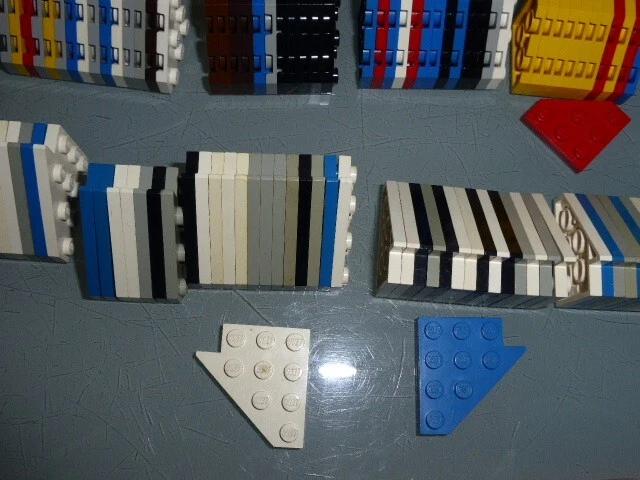 Lego Lot + 220 Ailes, Ailerons 3X3, 4X3, 6X6, Reference 2450, 3936, 3935 Et 6106 3