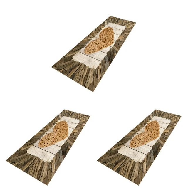 3 pcs Fuß Teppiche Kreative Durable Boden Pads Fuß Matten Für Bad