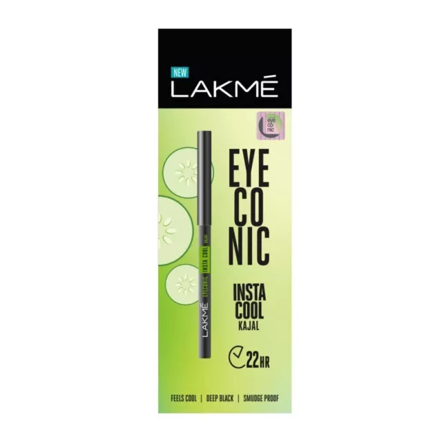 Lakme Eyeconic Insta Cool Kajal, noir -0,35 g livraison gratuite