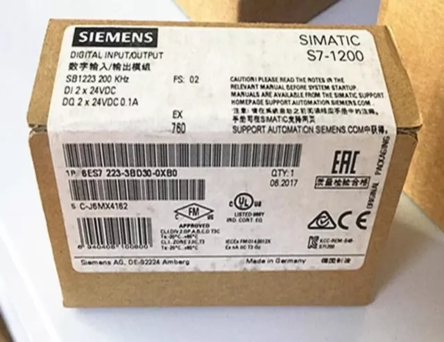 New Siemens S7-1200 Digital I/O SB 1223 6ES7223-3BD30-0XB0 6ES7 223-3BD30-0XB0