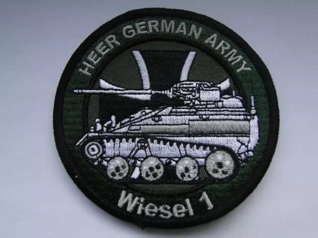 Aufnäher/Patch  German Army  Leichter Panzer Wiesel 1 ca 8,5 cm mit Klett