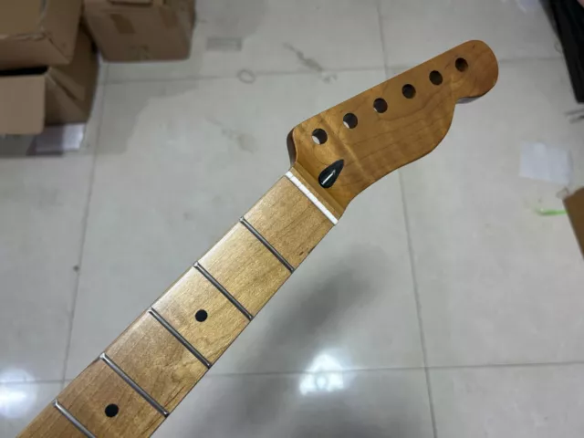Low Price Roasted Flame Maple TELE guitar neck 22 fret Stainless steel frets